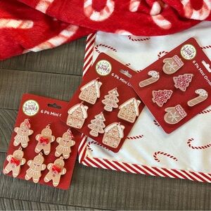 Festive Wooden Mini Gingerbread Ornaments Bundle